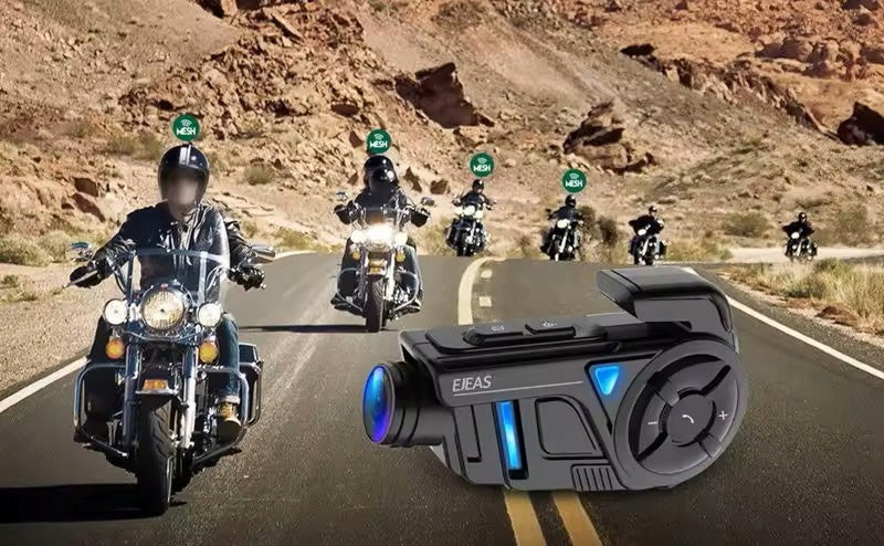 Interkom motocyklowy premium EJEAS K1 pro mesh Bluetooth Wi-Fi + kamera 2K
