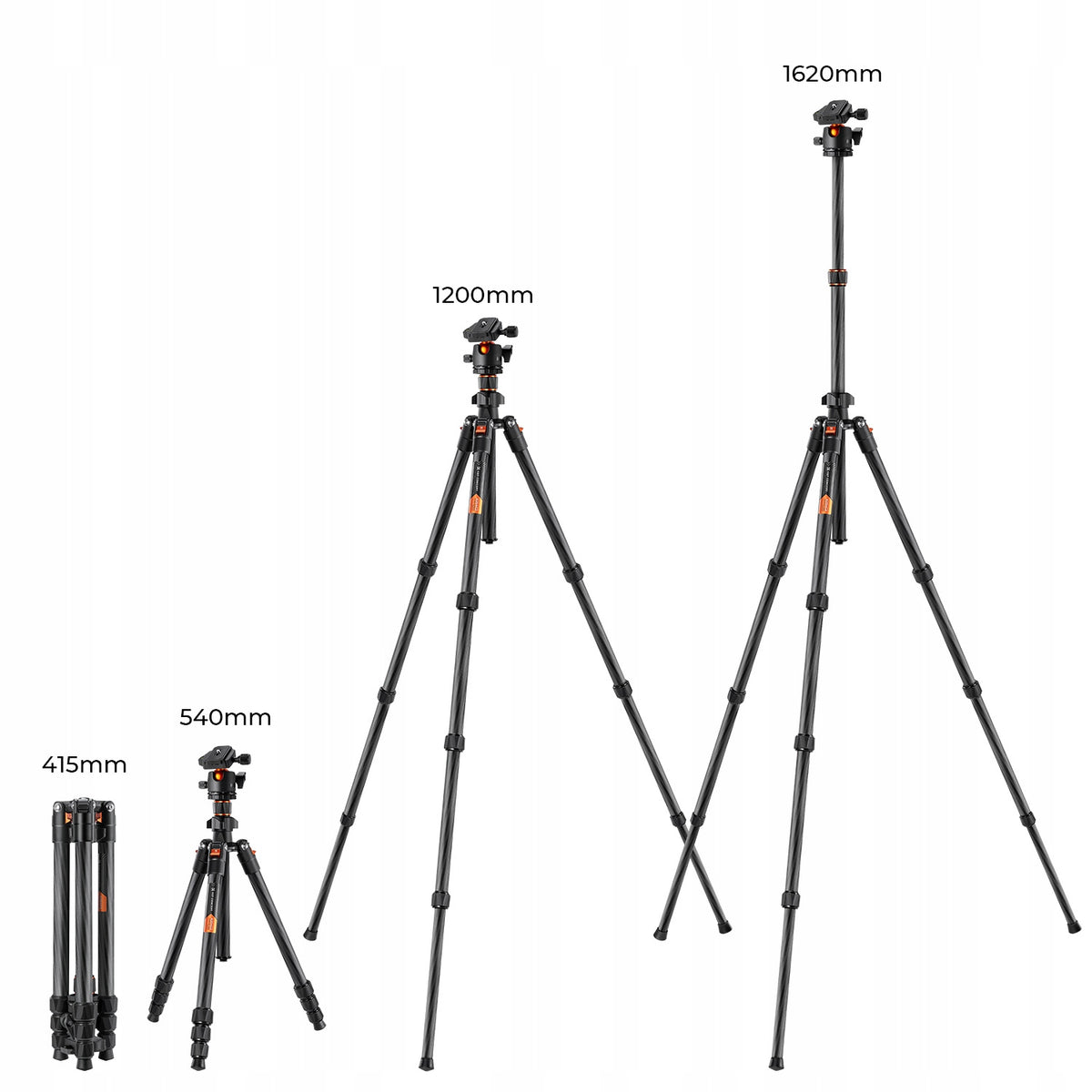 K&f concept K254C2 regulowany statyw 54 do 162CM tripod głowica kulowa 360°