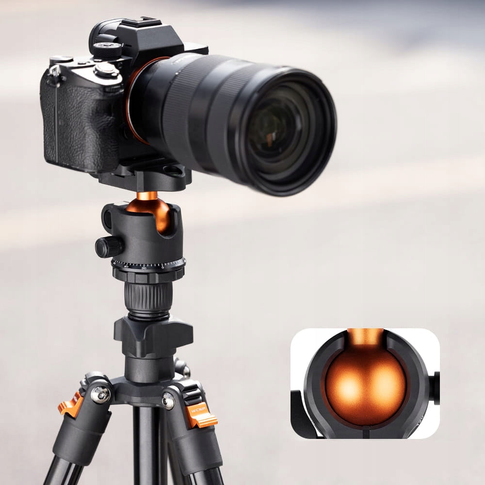 K&f Concept tripod statyw fotograficzny 160 cm uchwyt na aparat / telefon