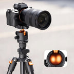 K&f Concept tripod statyw fotograficzny 160 cm uchwyt na aparat / telefon