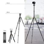 K&f Concept tripod statyw fotograficzny 160 cm uchwyt na aparat / telefon