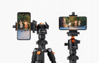 K&f Concept tripod statyw fotograficzny 160 cm uchwyt na aparat / telefon