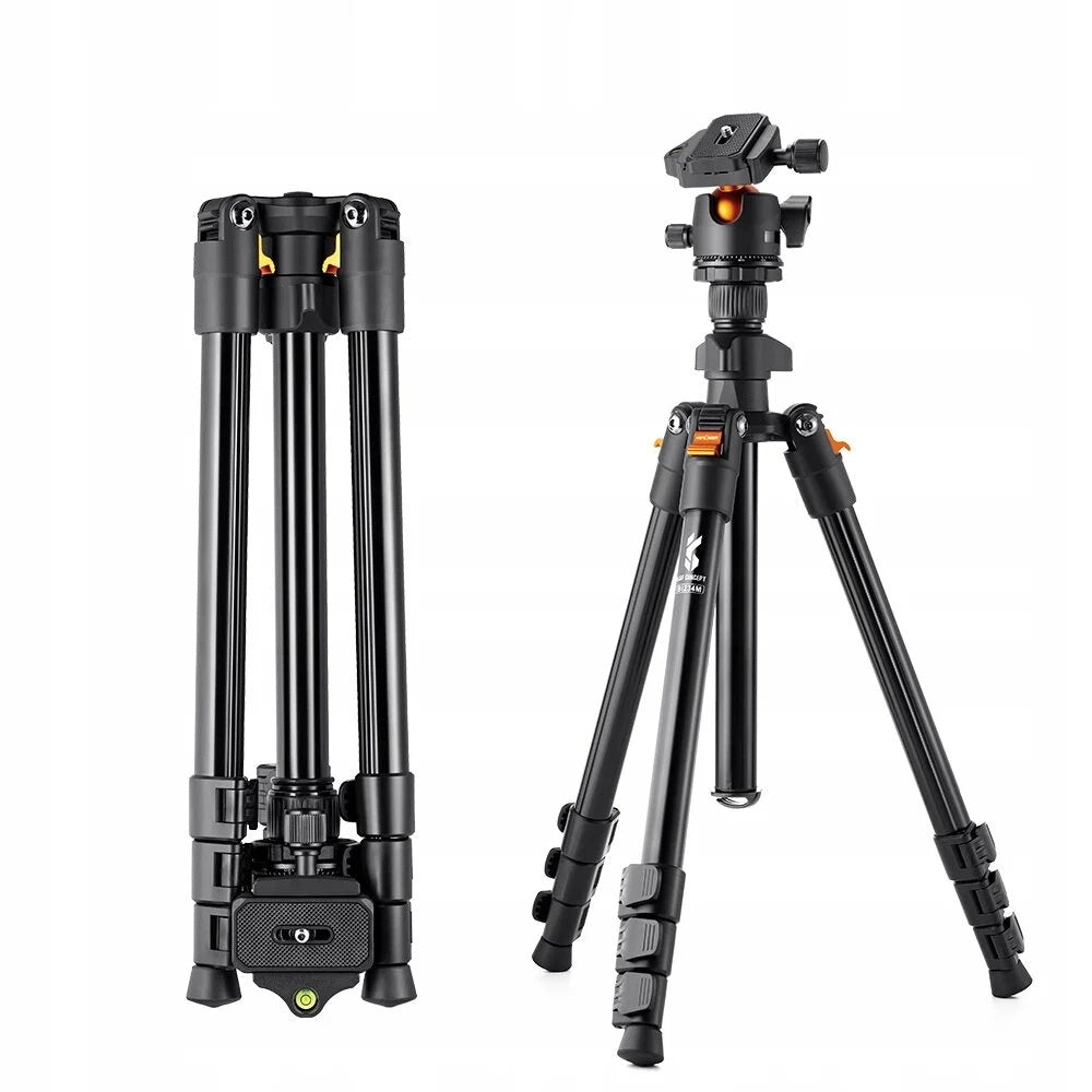 K&f Concept tripod statyw fotograficzny 160 cm uchwyt na aparat / telefon