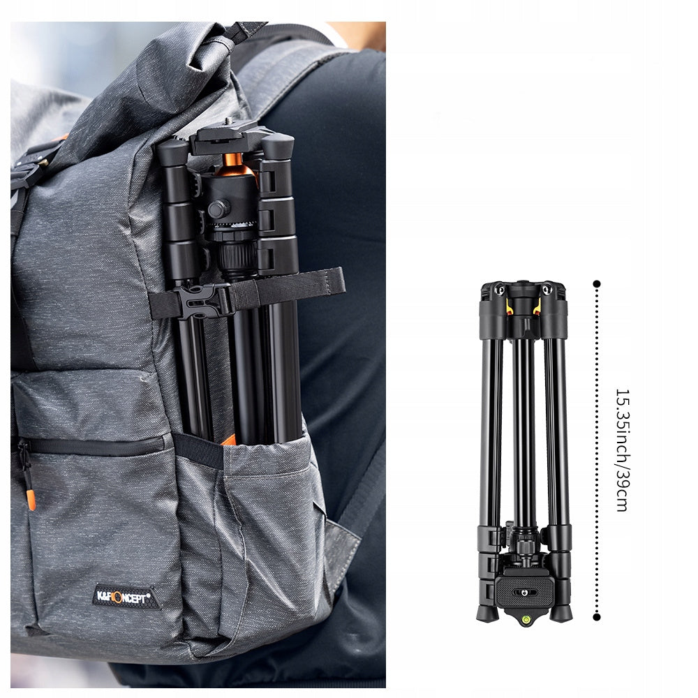 K&f Concept tripod statyw fotograficzny 160 cm uchwyt na aparat / telefon