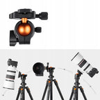 K&f Concept tripod statyw fotograficzny 160 cm uchwyt na aparat / telefon