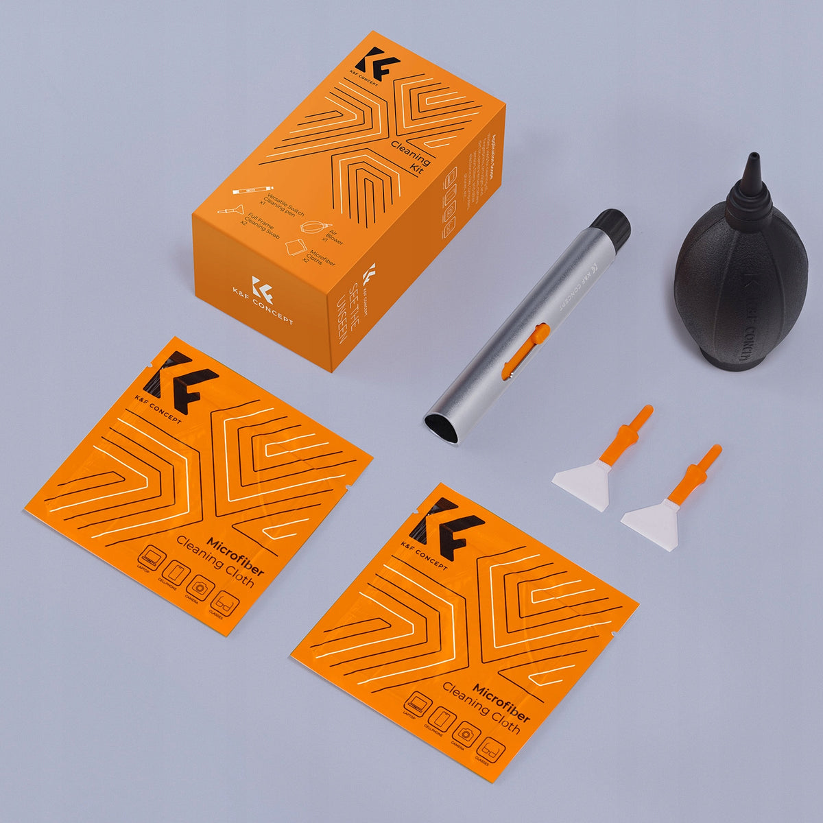 K&f Concept Zestaw do czyszczenia 6 w 1 Gruszka / Pióro / Mikrofibra
