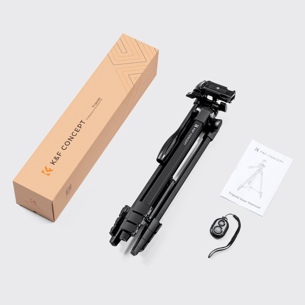 K&f Lekki statyw 150cm ze sterowaniem Bluetooth uchwytem na telefon B174A1