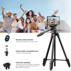 K&f Lekki statyw 150cm ze sterowaniem Bluetooth uchwytem na telefon B174A1