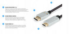 Kabel adapter displayport DP v1.4 - HDMI v2.0 4K
