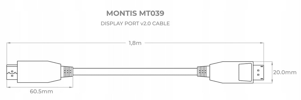 Kabel display port displayport DP v2.0 8K 4K dsc