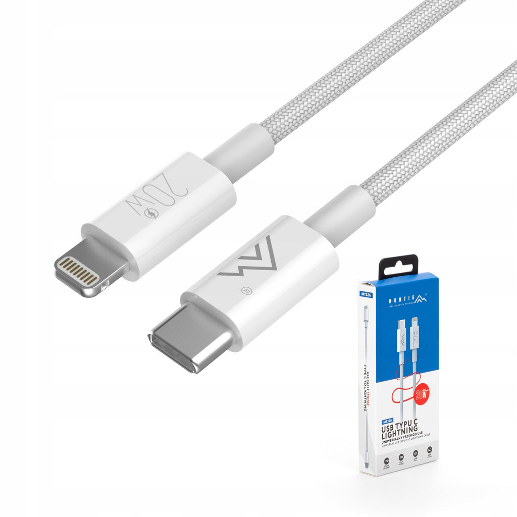 Kabel przewód USB-C Lightning PD 20W 3A Ultra fast do iPhone Apple