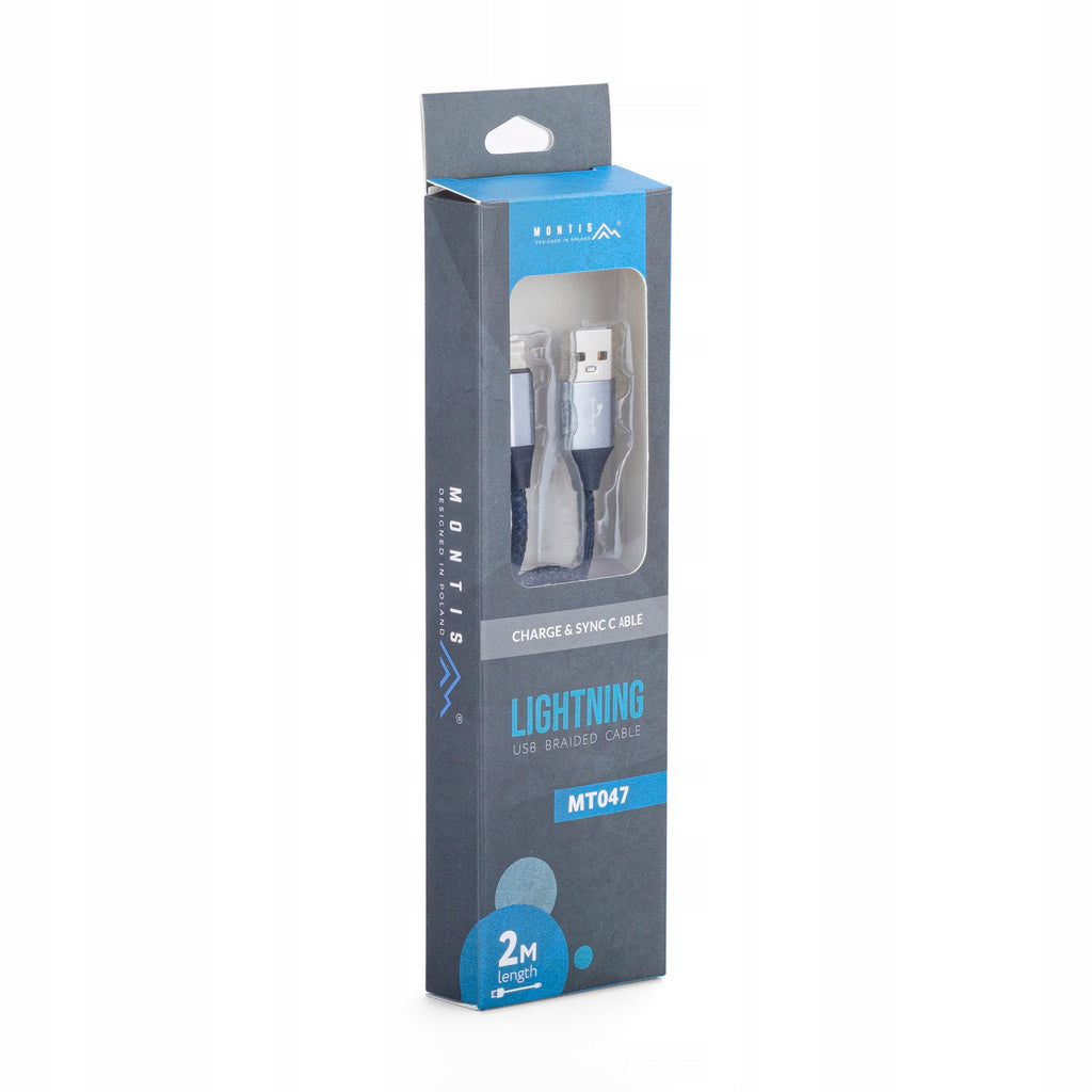 Kabel USB - Lightning 2.0 mocny długi oplot 2M