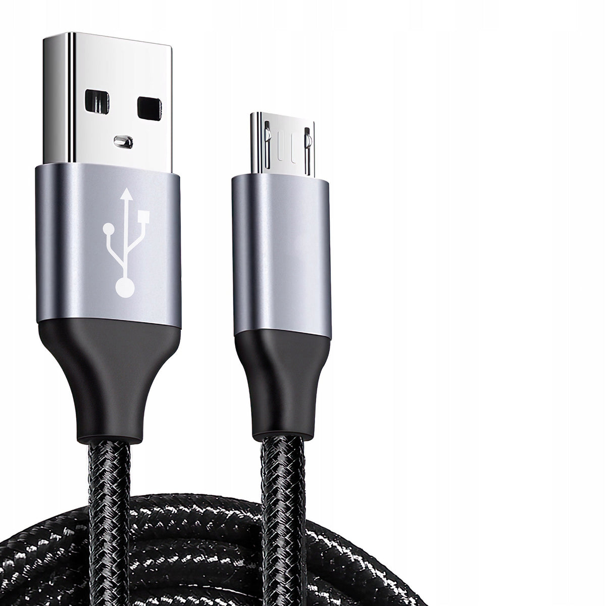 Kabel USB - microUSB 2.0 wzmacniany wytrzymały długi 2m oplot
