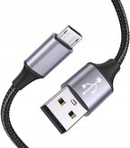 Kabel USB - microUSB 2.0 wzmacniany wytrzymały długi 2m oplot