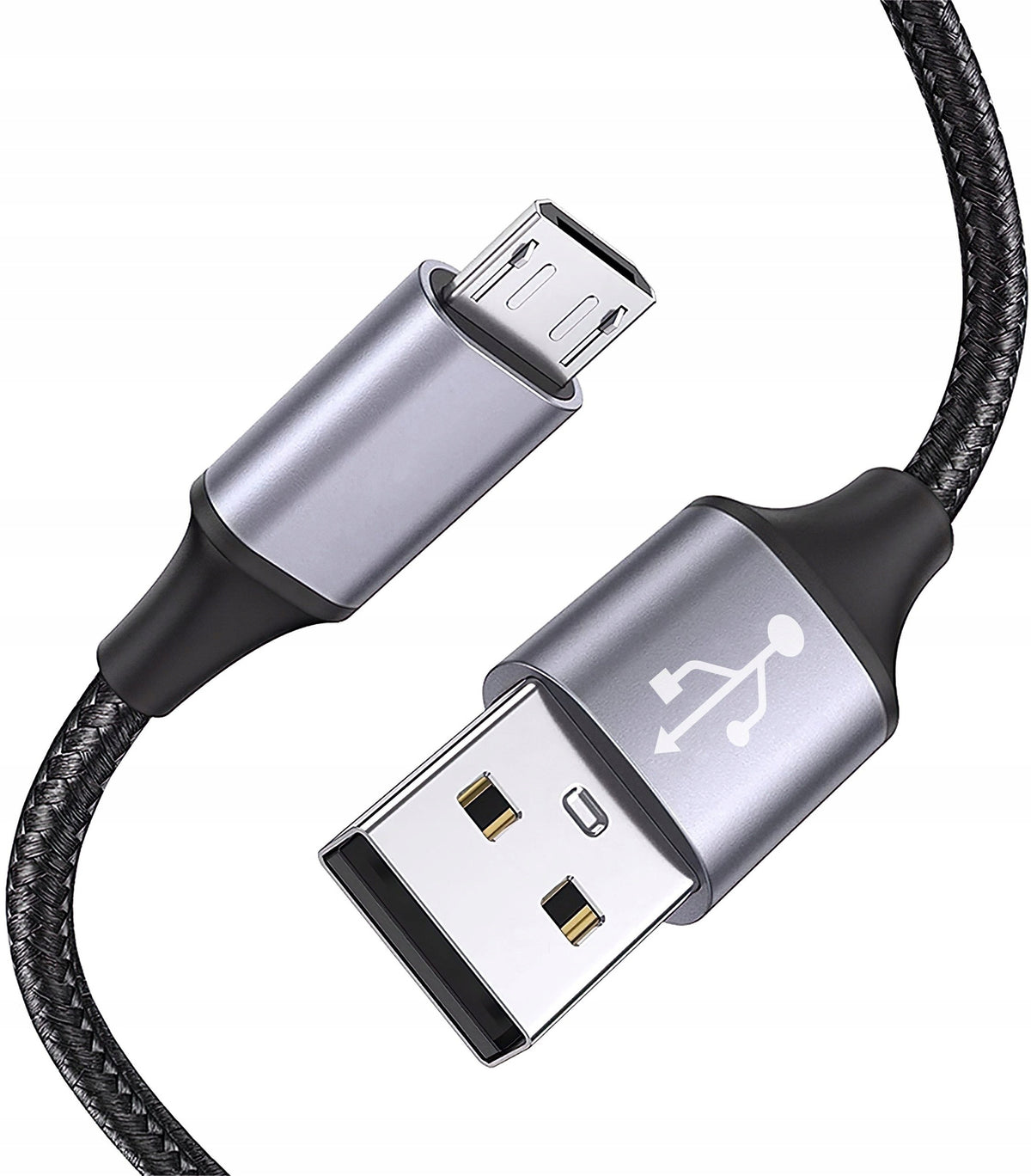 Kabel USB - microUSB 2.0 wzmacniany wytrzymały długi 2m oplot