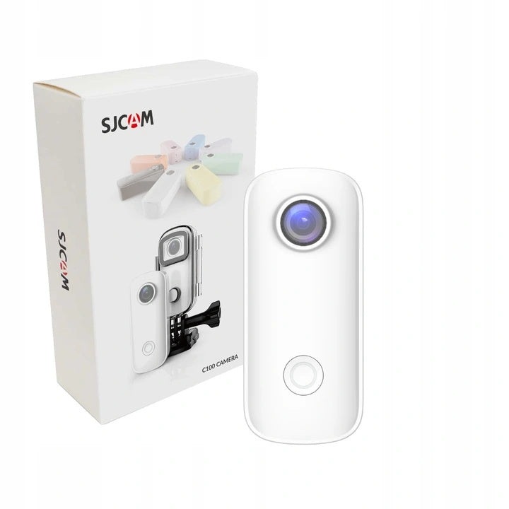 Kamera sportowa SJCAM C100+ 4K 30 kl./s wodoodporna Wi-Fi white