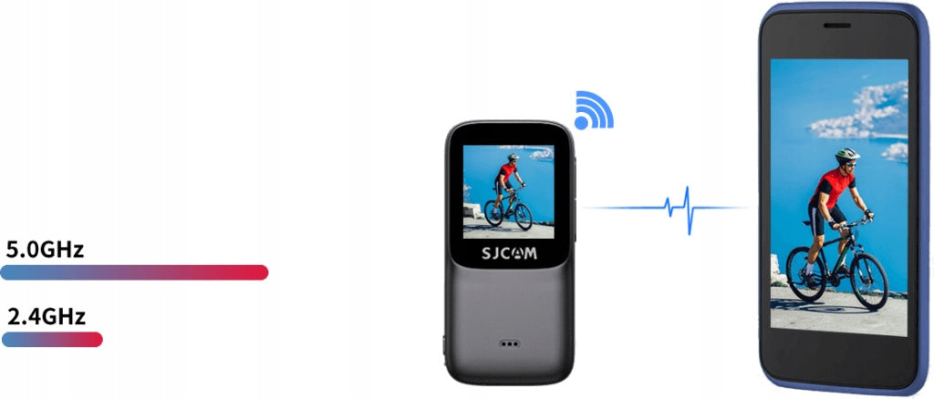Kamera sportowa SJCAM C200 Pro 4K Wi-Fi IP68 rower tiktok live