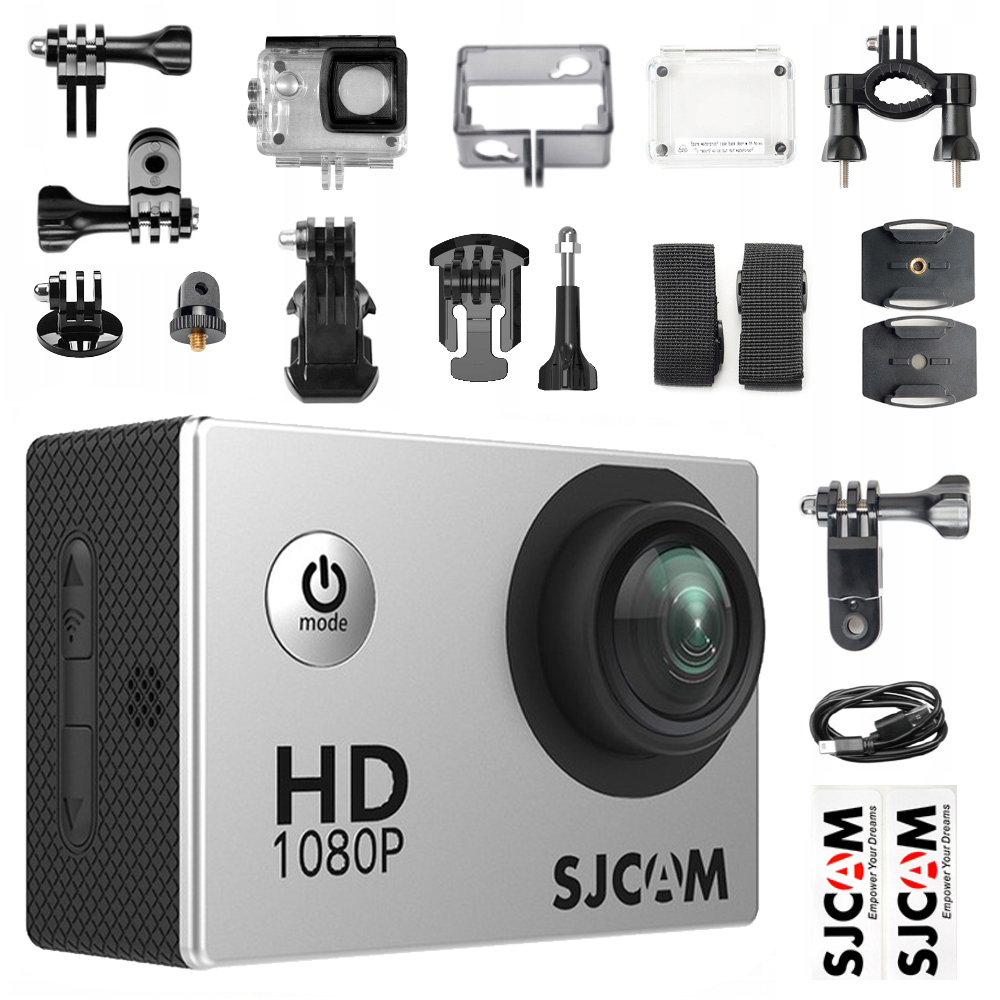Kamera sportowa SJCAM SJ4000 fullhd srebrna menu PL org