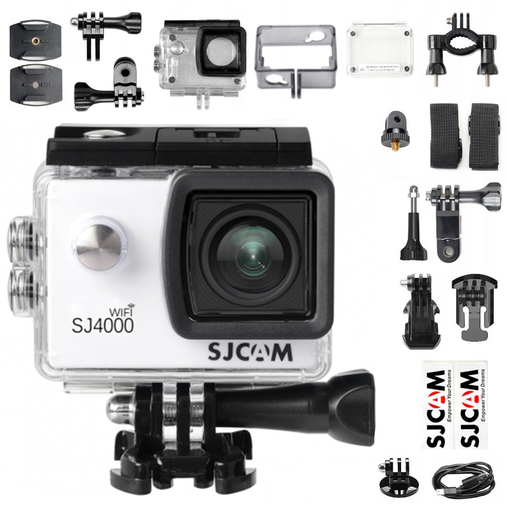 Kamera sportowa SJCAM SJ4000 Wi-Fi 2K/4K biała menu PL org