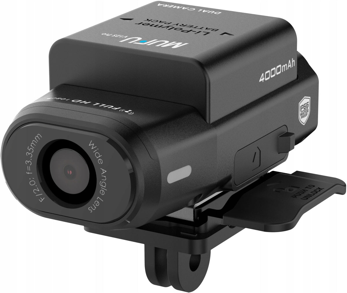 Kamera wideorejestrator na motocykl MUFU V12S pro Dwie kamery 1080p 30fps
