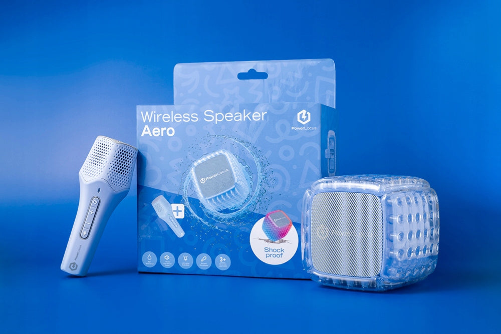 Karaoke PowerLocus Aero Głośnik Bluetooth z Mikrofonem Bezprzewodowym dla Dzieci