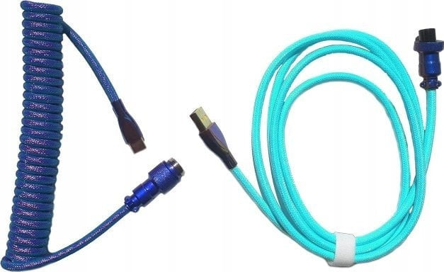 Kabel CORTEK USB C Aviator do Klawiatury Mechanicznej spiralny 1.8M do 3M