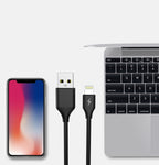 Kabel Libox USB - USB typ C / microUSB / Lightning 1 m czarny