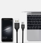Kabel Libox USB - USB typ C / microUSB / Lightning 1 m czarny