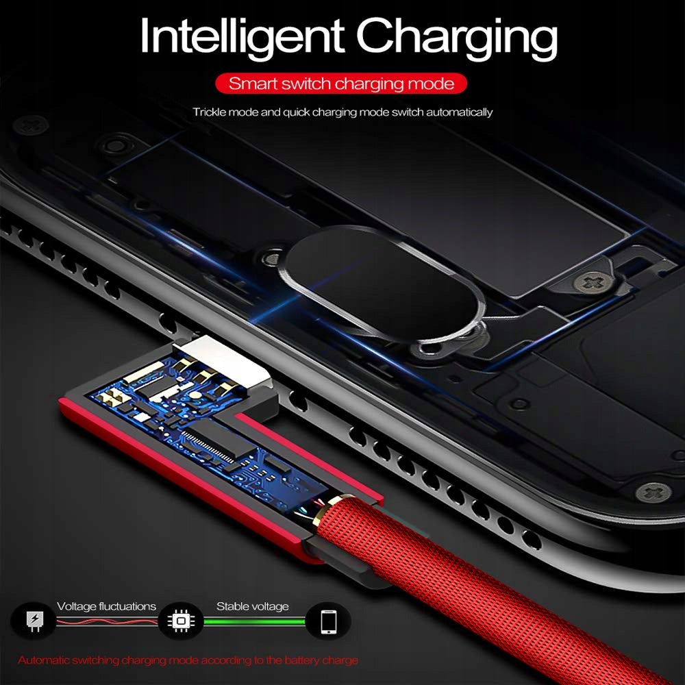Kabel Libox USB - microUSB typ B 1 m czerwony