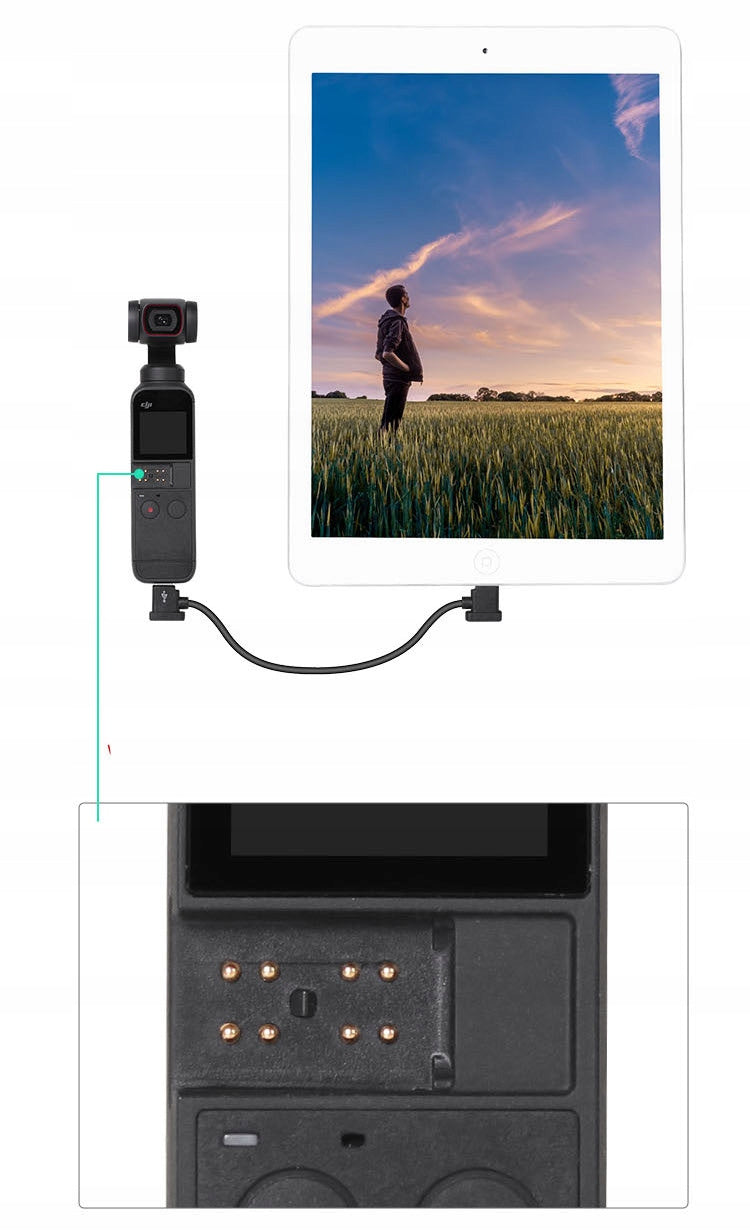 Kabel OTG RC USB-C - iPhone dla kamery DJI Pocket 2 / DJI Mini 2 (OP-X9168)