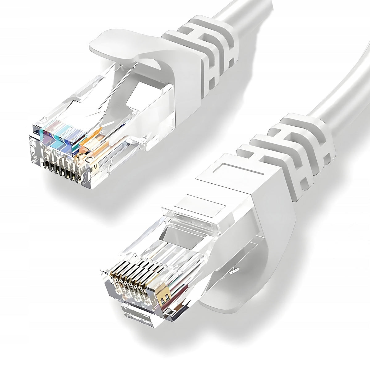 Kabel przewód ethernet Patchcord U/UTP 5e internet RJ45 / RJ45 20 m biały