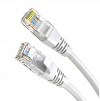 Kabel przewód ethernet Patchcord U/UTP 5e internet RJ45 / RJ45 20 m biały