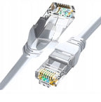 Kabel przewód ethernet Patchcord U/UTP 5e internet RJ45 / RJ45 20 m biały