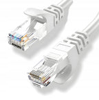 Kabel przewód ethernet Patchcord U/UTP 5e RJ45 / RJ45 1 m biały internet