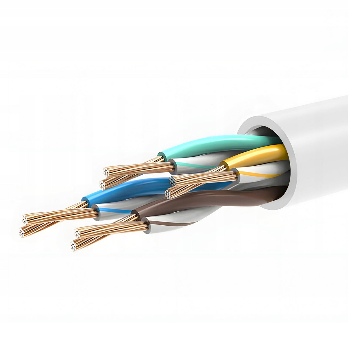 Kabel przewód ethernet Patchcord U/UTP 5e RJ45 / RJ45 10 m biały internet