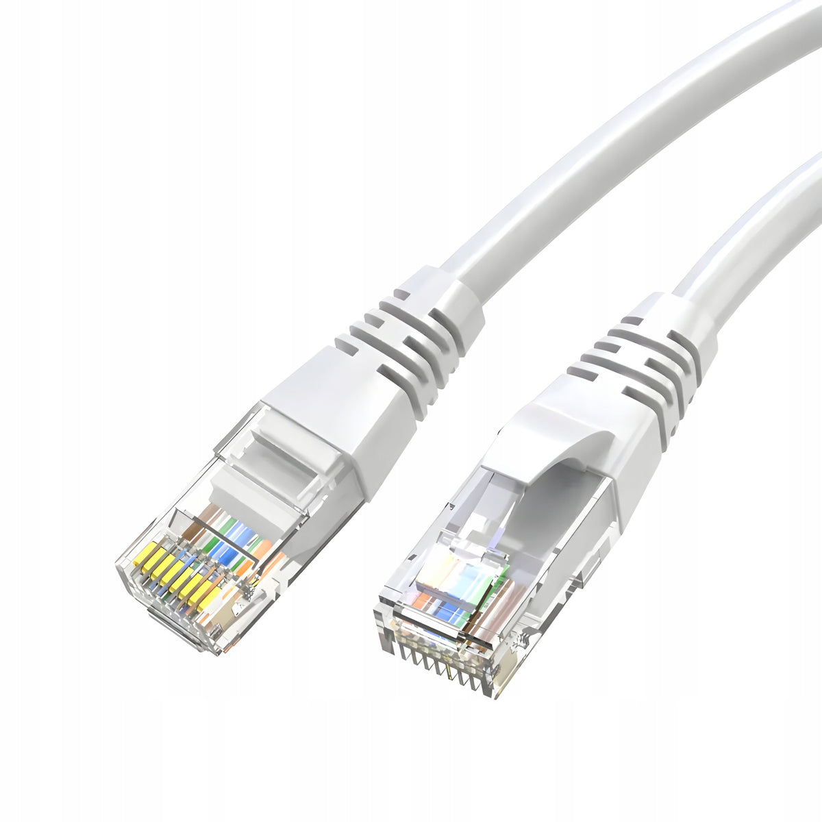Kabel przewód ethernet Patchcord U/UTP 5e RJ45 / RJ45 30 m biały internet