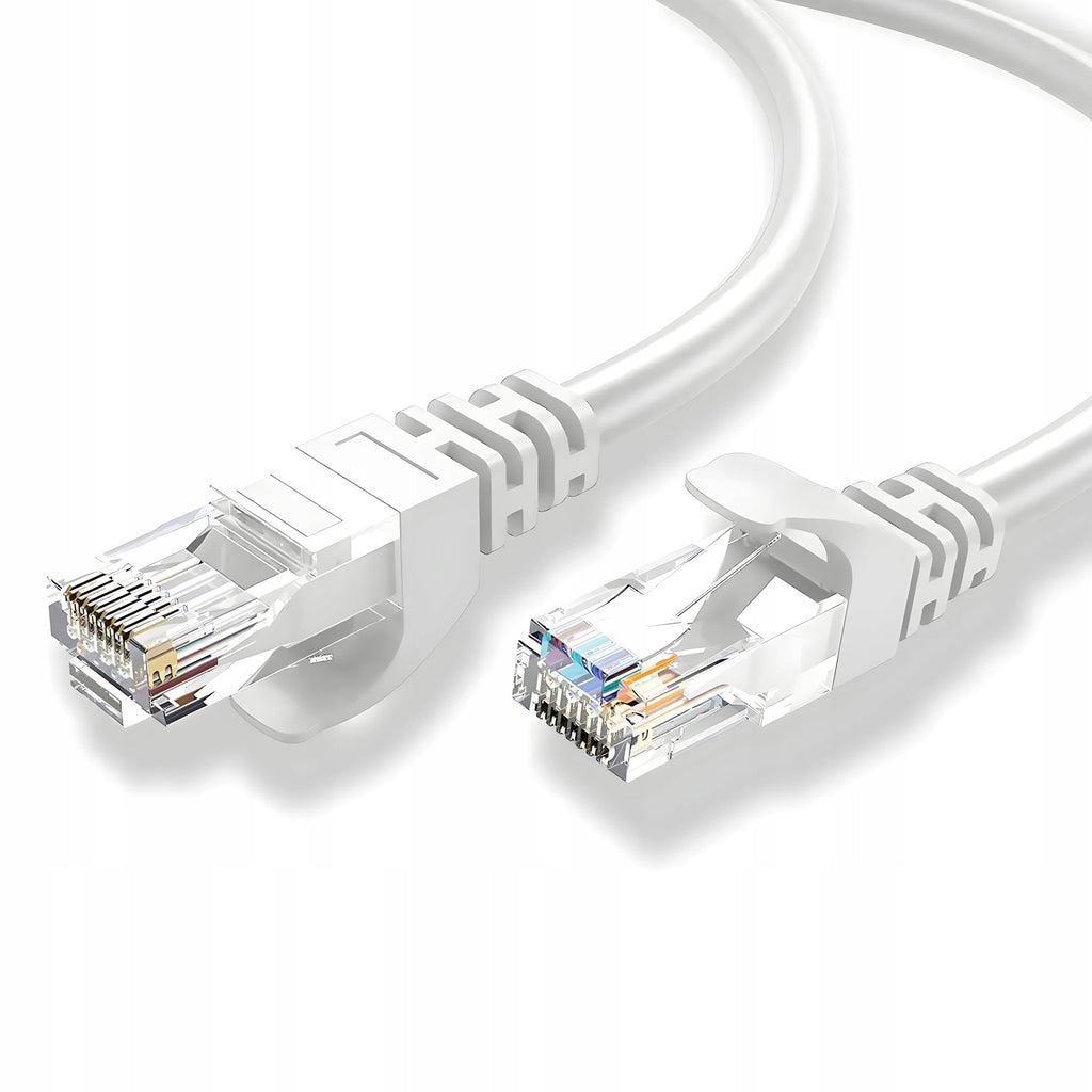 Kabel przewód ethernet Patchcord U/UTP 5e RJ45 / RJ45 30 m biały internet