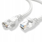 Kabel przewód ethernet Patchcord U/UTP 5e RJ45 / RJ45 30 m biały internet