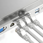 Kabel przewód ethernet Patchcord U/UTP 5e RJ45 / RJ45 30 m biały internet