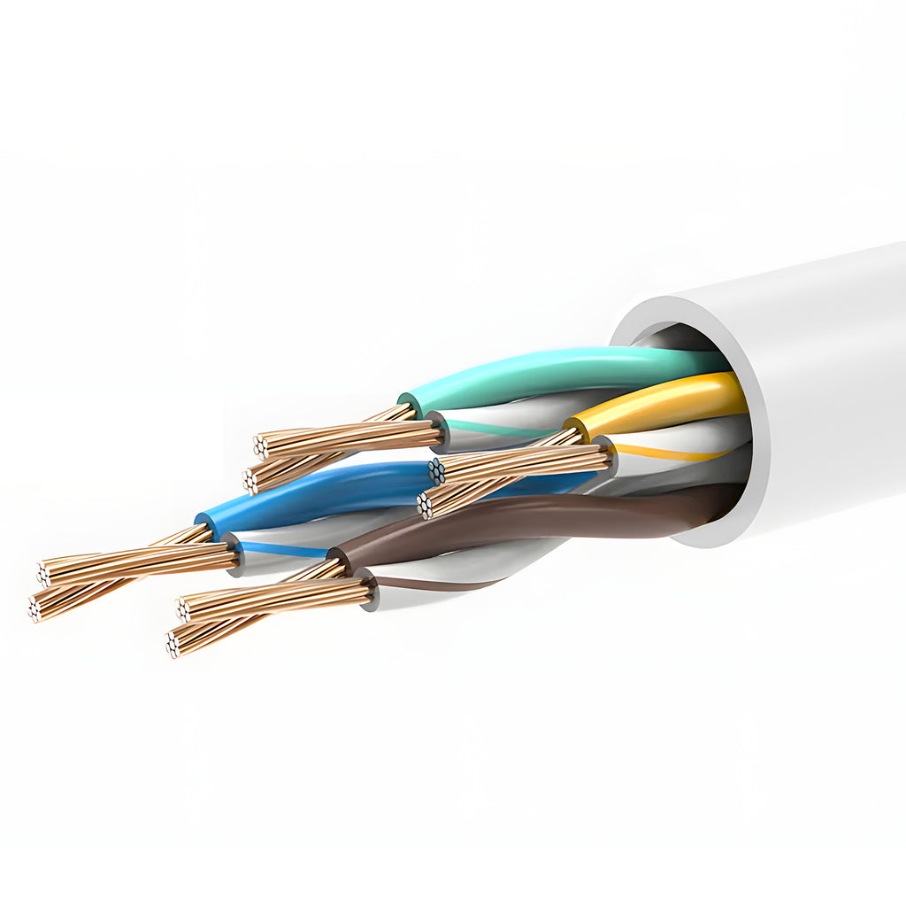 Kabel przewód ethernet Patchcord U/UTP 5e RJ45 / RJ45 30 m biały internet