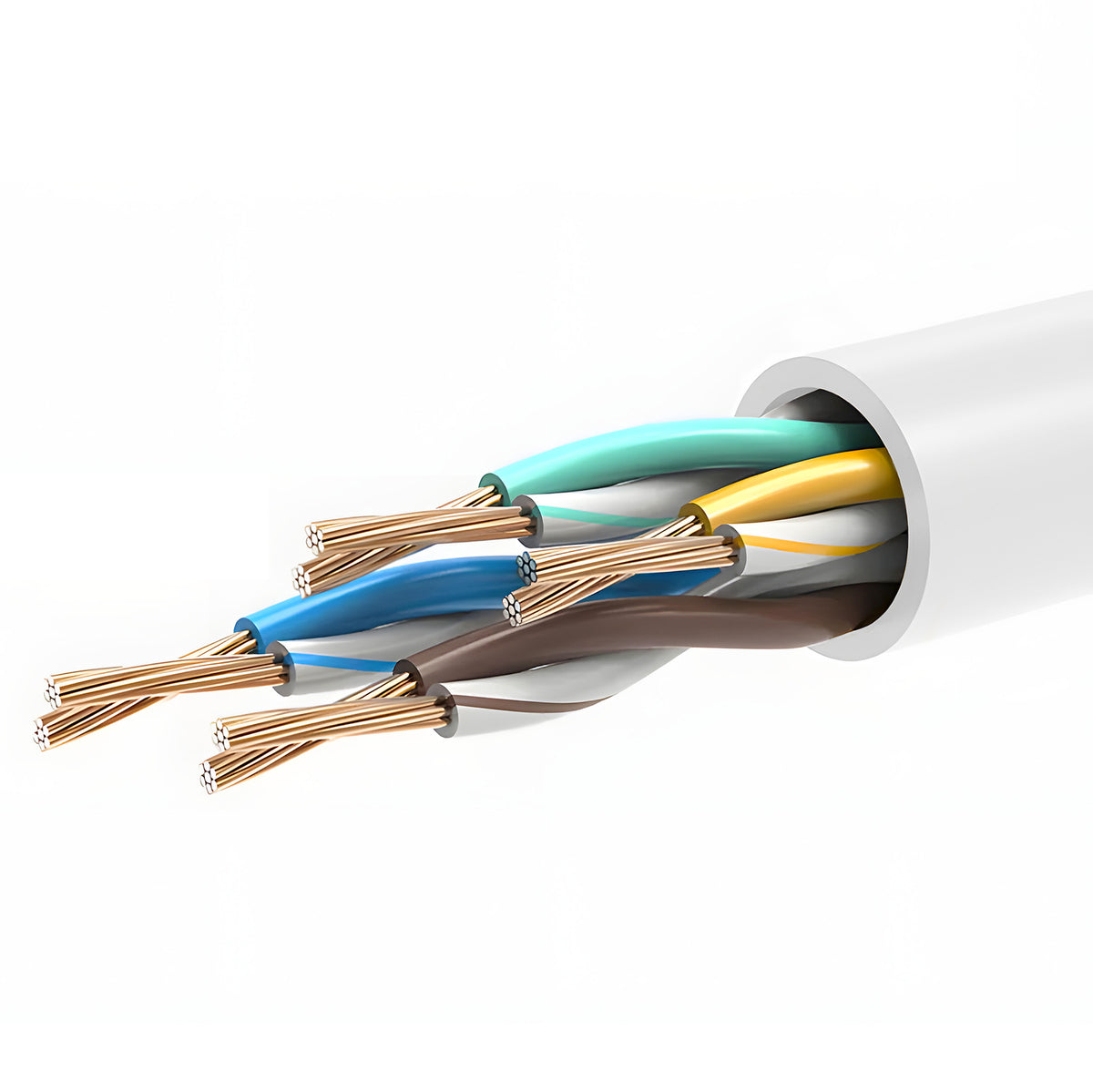 Kabel przewód ethernet Patchcord U/UTP 5e RJ45 / RJ45 30 m biały internet