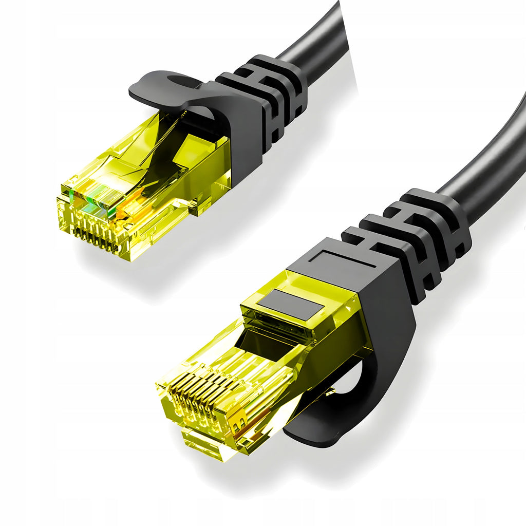 Kabel Sieciowy Lan Cat6 Przewód Internetowy Cat 6 UTP RJ45 Kat Czarny 10 m
