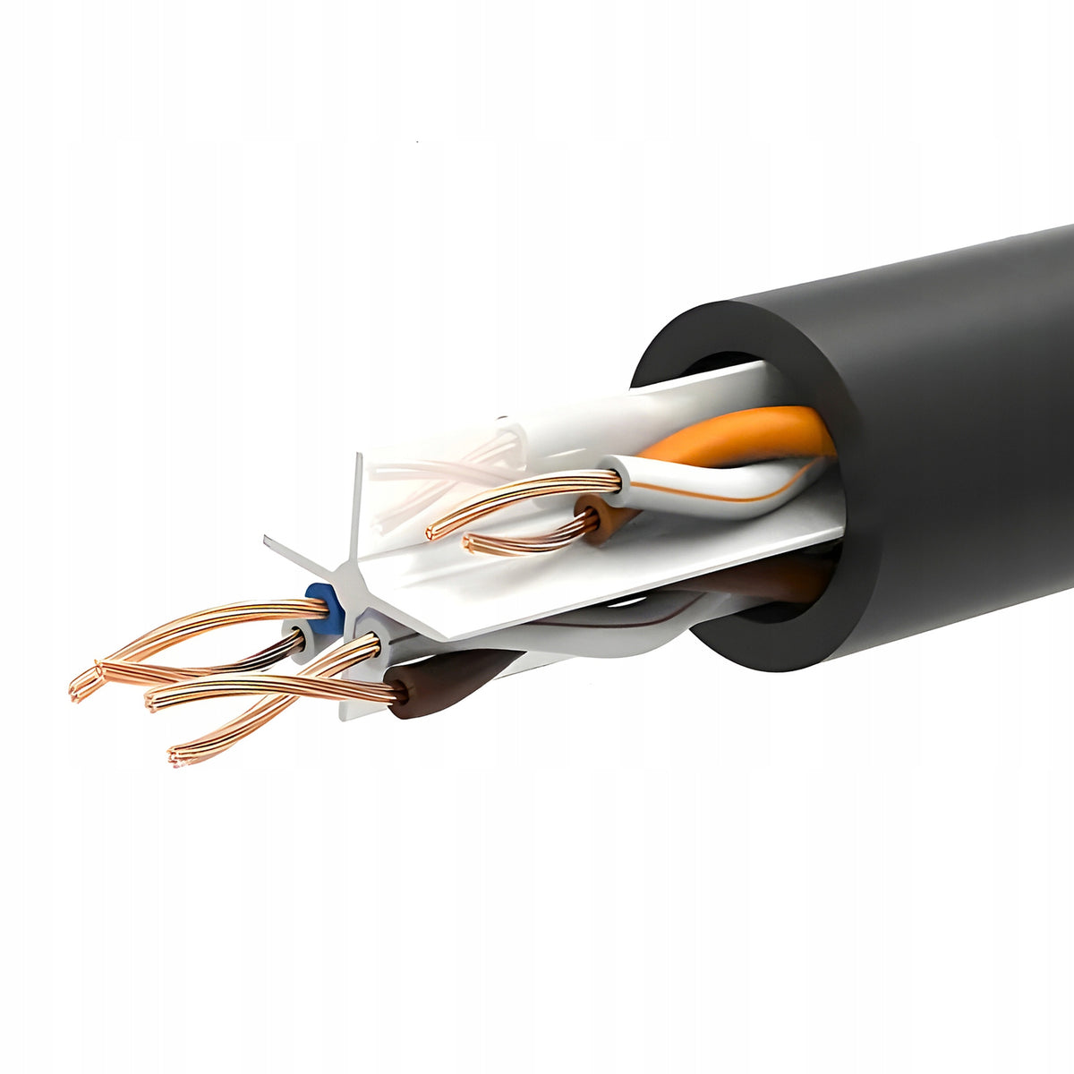 Kabel Sieciowy Lan Cat6 Przewód Internetowy Cat 6 UTP RJ45 Kat Czarny 10 m