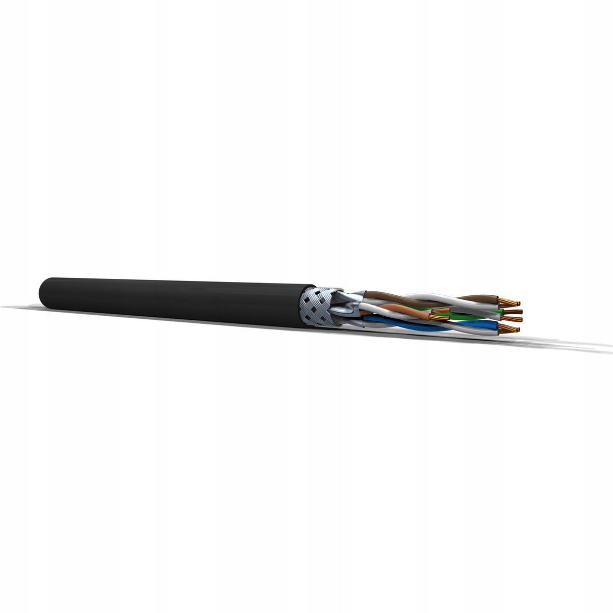 Kabel Sieciowy Patchcord S/FTP 6a RJ45 / RJ45 1,5 m czarny internet