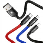 Kabel USB Baseus 3w1 USB-C / Lightning / Micro 3A