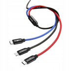 Kabel USB Baseus 3w1 USB-C / Lightning / Micro 3A