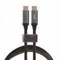Kabel USB C - USB C 3.0 metalowy wtyk wzmacniany szybkie ładowanie 1M