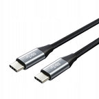 Kabel USB C - USB C 3.0 metalowy wtyk wzmacniany szybkie ładowanie 1M