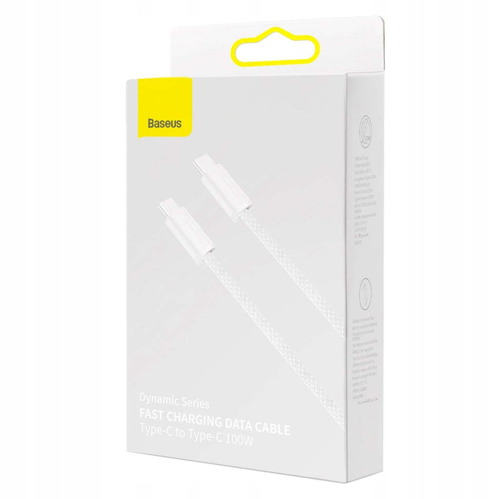 Kabel USB-C do USB-C Baseus Dynamic, 100W, 1m (bia