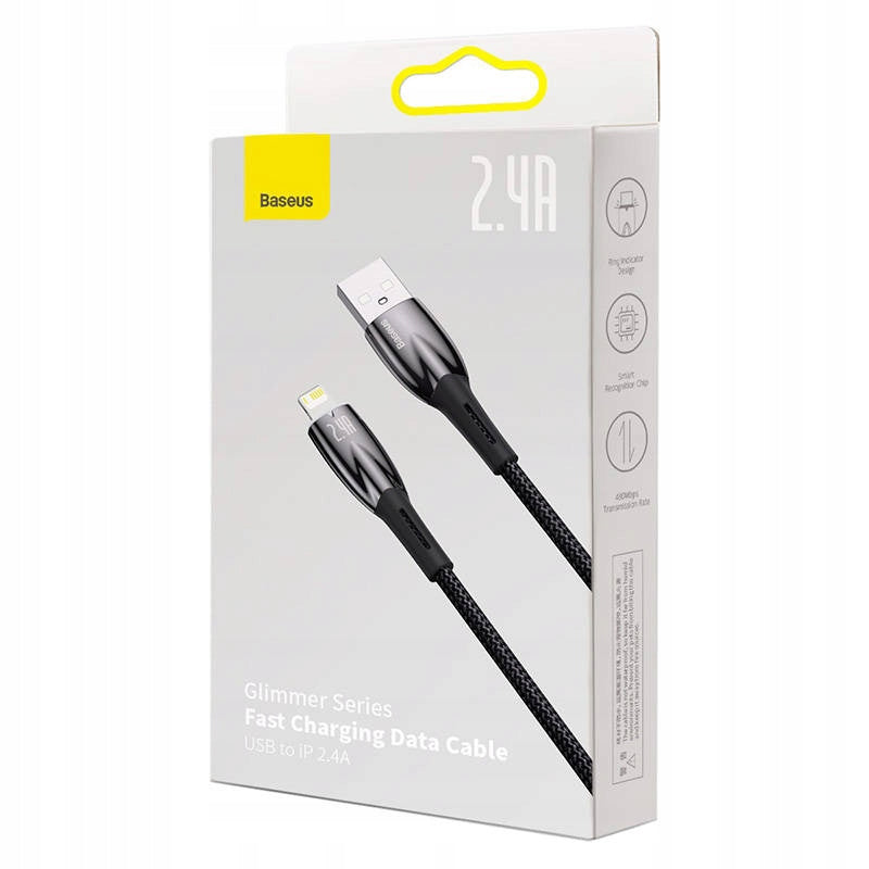 Kabel USB do Lightning Baseus Glimmer, 2.4A, 1m (c
